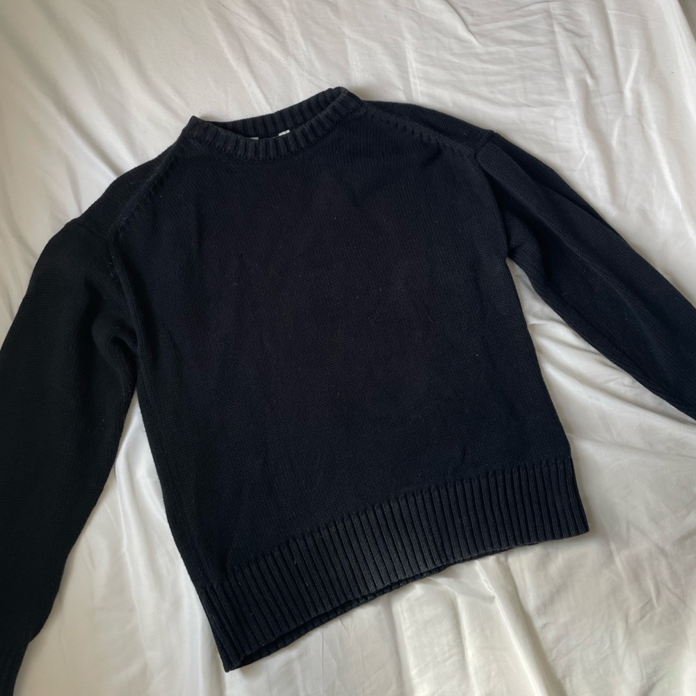 KOTN Knit Crew Sweater in Black